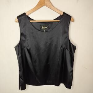 R&K Evenings Satin Sleeveless Top Tank Cocktail Party